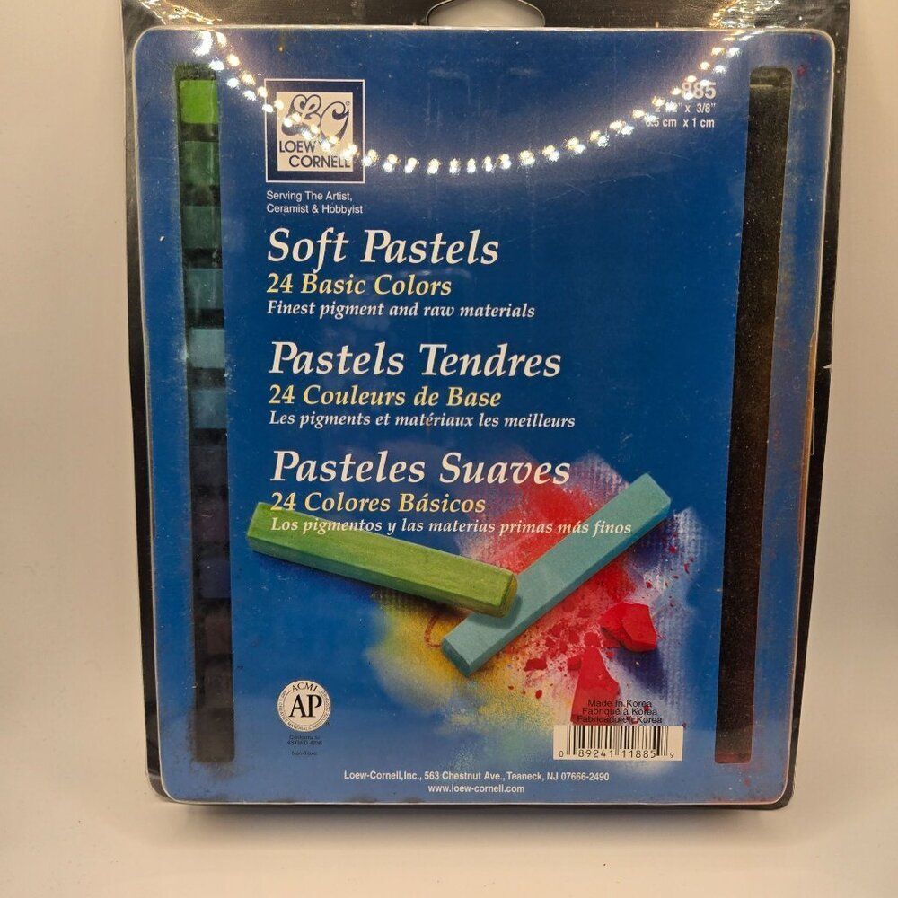 Loew-Cornell Soft Pastels Set 24 Basic Colors High-Quality Pigments For Artists